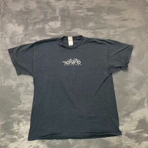 Vintage Budweiser Chopper shirt mens Large Black 1990s flames